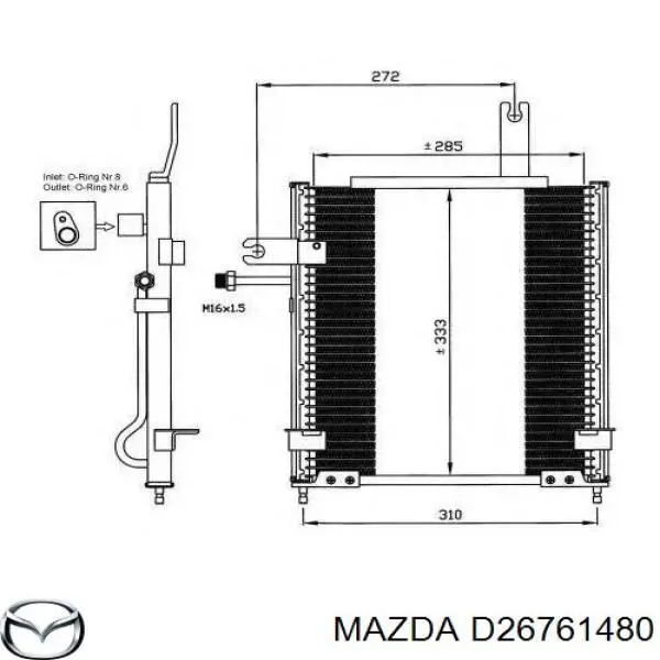 D26761480 Mazda condensador aire acondicionado