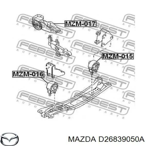 D26839050A Mazda soporte motor delantero