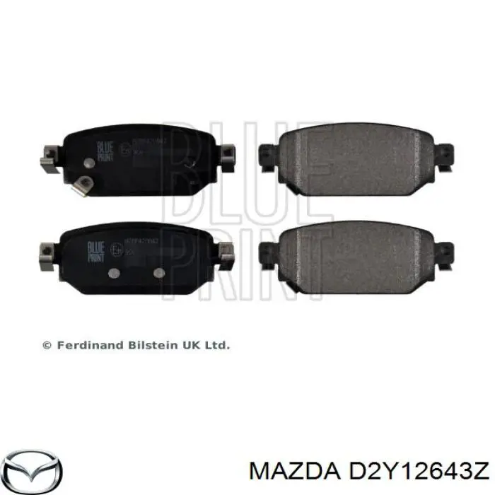 D2Y12643Z Mazda Pastillas freno traseras