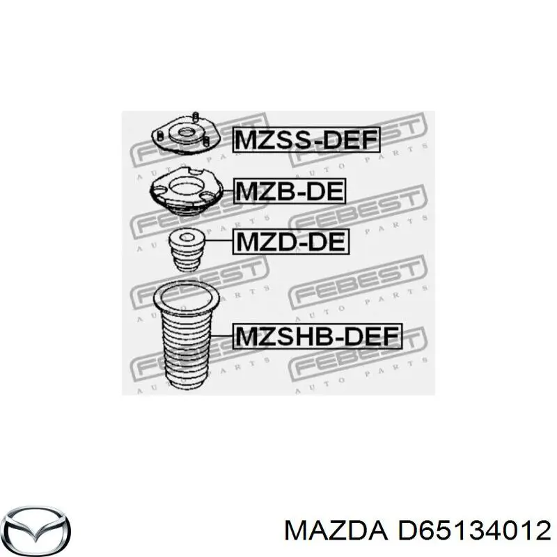 D65134012 Mazda fuelle, amortiguador delantero