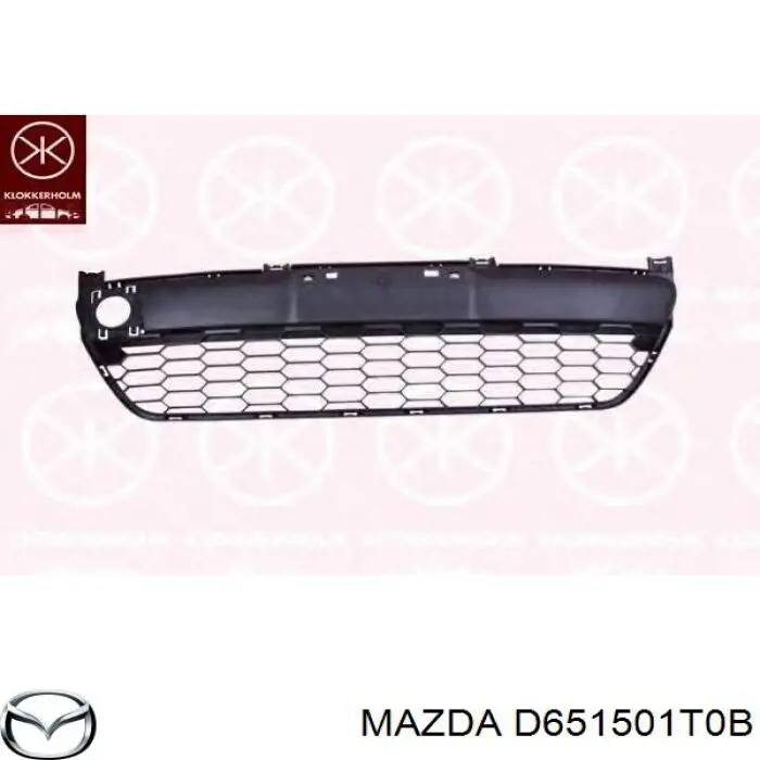 Comprar D651501T0B Mazda Rejilla central del parachoques delantero