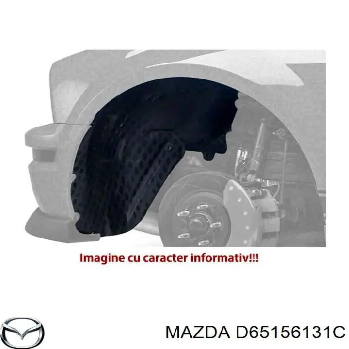 Guardabarros interior, aleta delantera, derecho para Mazda 2 (DE)
