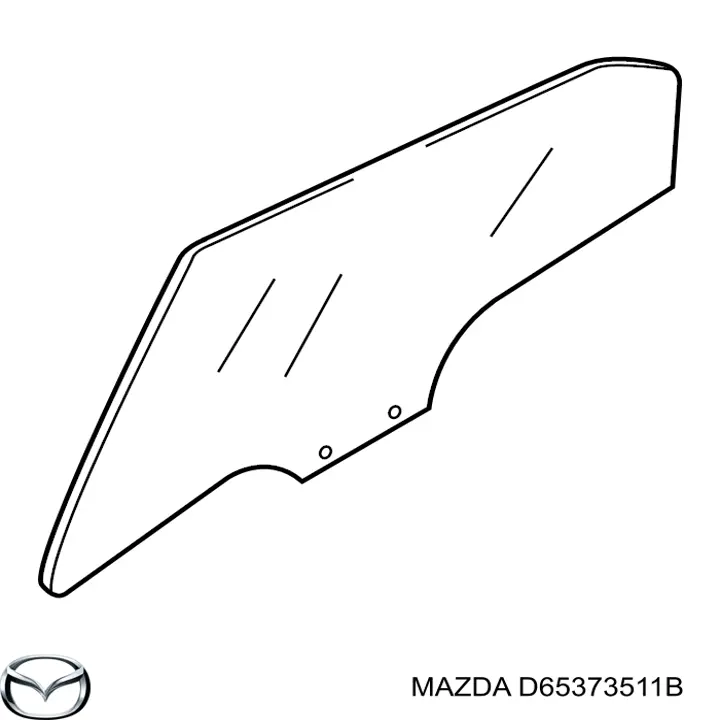 D65373511B Mazda luna de puerta trasera izquierda