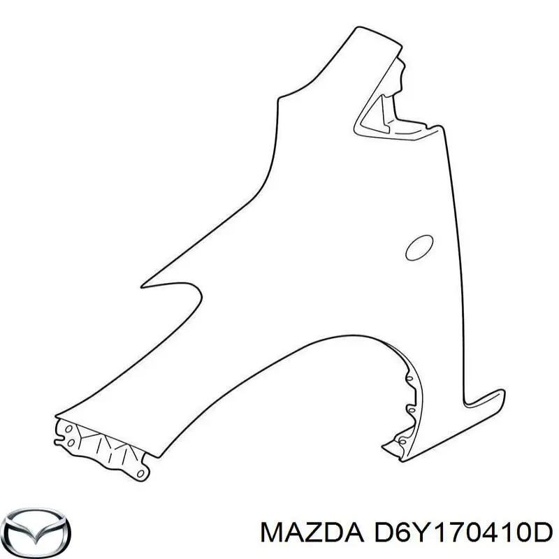 Guardabarros trasero derecho para Mazda 2 (DE)