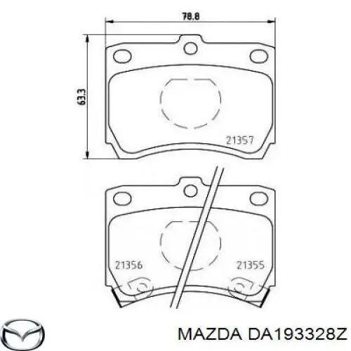 DA193328Z Mazda pastillas de freno delanteras