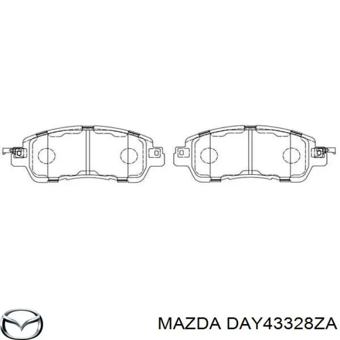 DAY43328ZA Mazda pastillas de freno delanteras