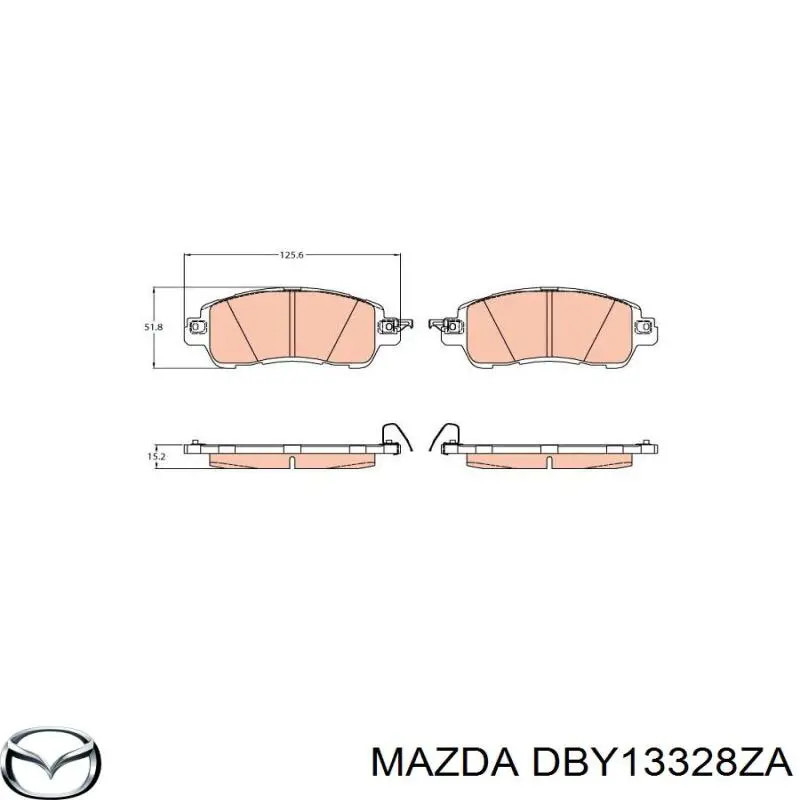 DBY13328ZA Mazda pastillas de freno delanteras