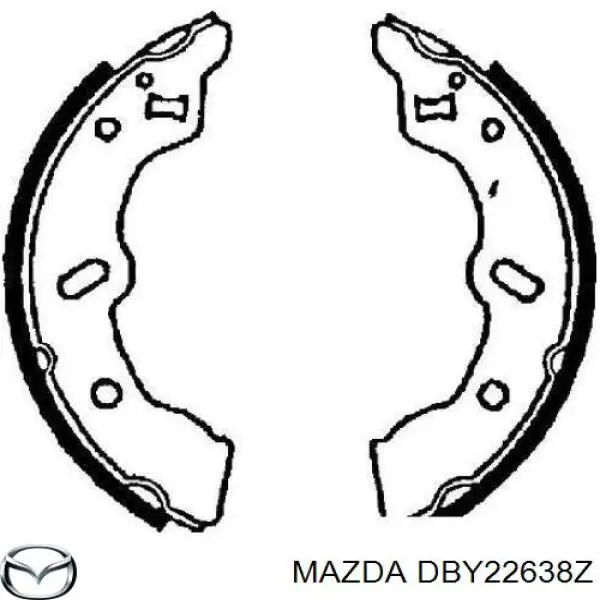 DBY22638Z Mazda zapatas de frenos de tambor traseras