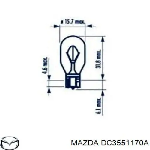 DC3551170A Mazda piloto posterior derecho