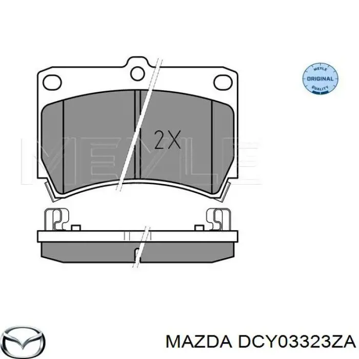 DCY03323ZA Mazda pastillas de freno delanteras