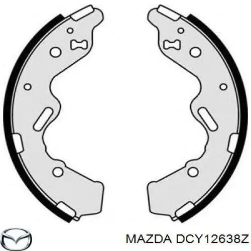 DCY12638Z Mazda zapatas de frenos de tambor traseras