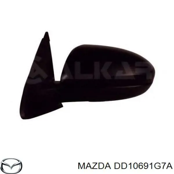 DD10691G7A Mazda cristal de espejo retrovisor exterior izquierdo
