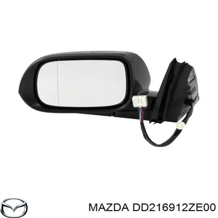DD216912ZD00 Mazda espejo retrovisor derecho