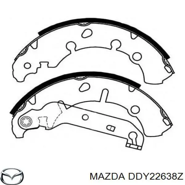 DDY22638Z Mazda zapatas de frenos de tambor traseras