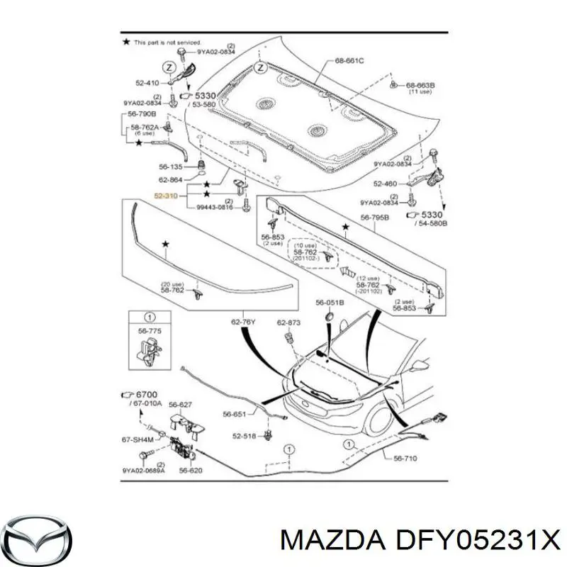 Capot para Mazda CX-30 (DM)