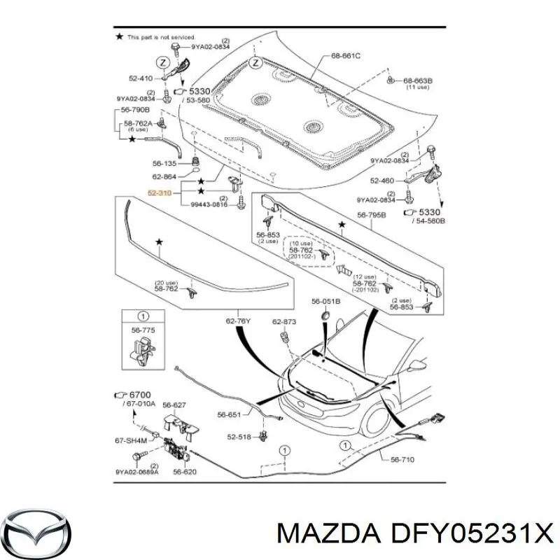 Capó delantero para Mazda CX-30  DM