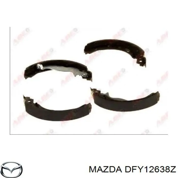 DFY12638Z Mazda zapatas de frenos de tambor traseras