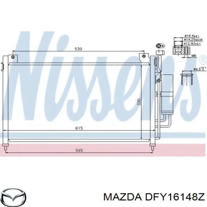 Aire acondicionado capacitor Mazda DFY16148Z precio, desde 92,89 EUR
