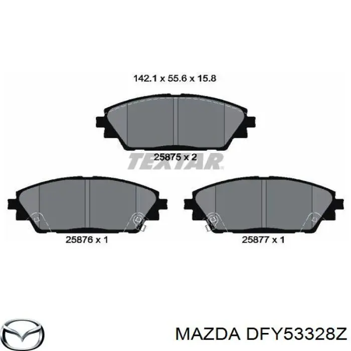 Comprar DFY53328Z Mazda Pastillas delanteras de freno