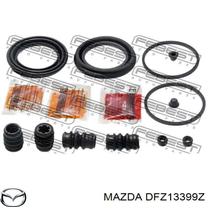 DFZ13399Z Mazda pinza de freno delantera izquierda