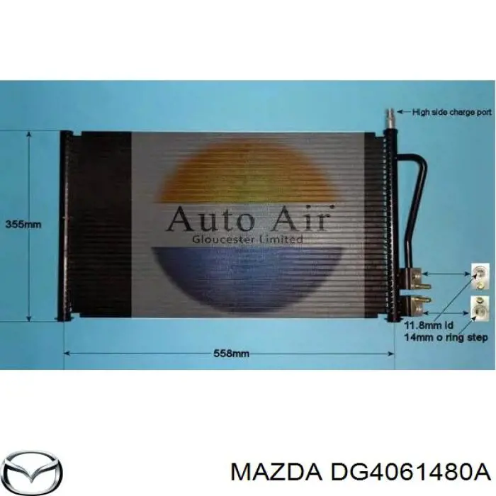 DG4061480A Mazda condensador aire acondicionado