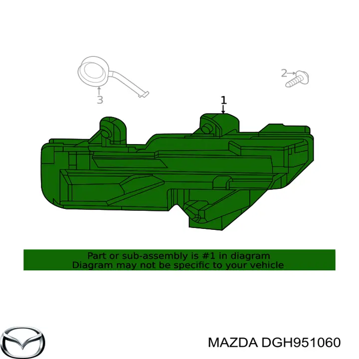 DGH951060 Mazda luz intermitente de retrovisor exterior derecho