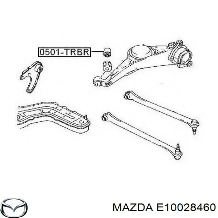 E10028460 Mazda suspensión, brazo oscilante trasero, delantera