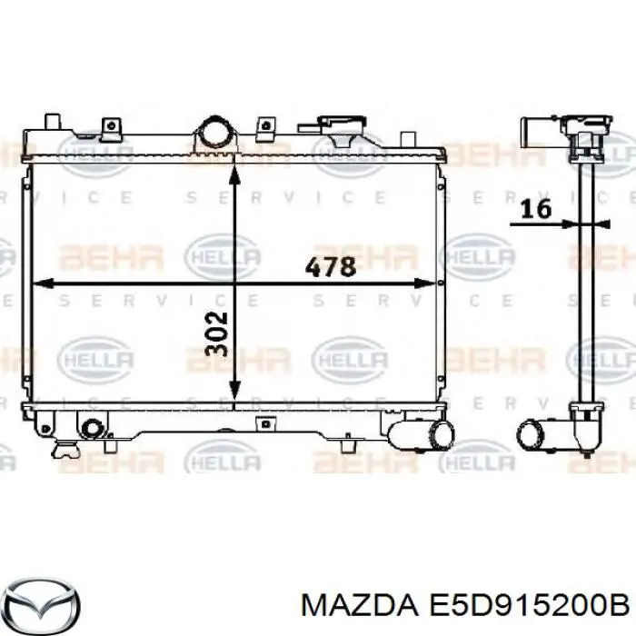 Comprar E5D915200B Mazda Radiador de auto
