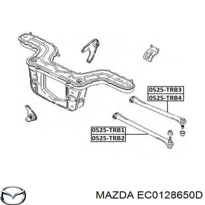 EC0128650D Mazda brazo de suspension trasera izquierda