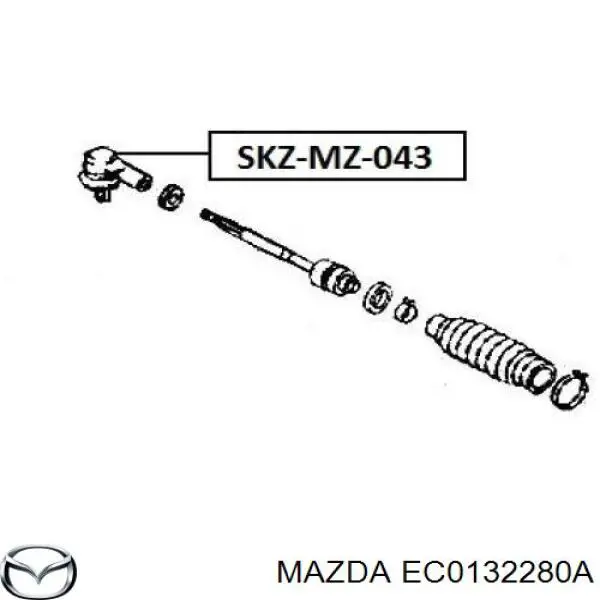 EC0132280A Mazda rótula barra de acoplamiento exterior