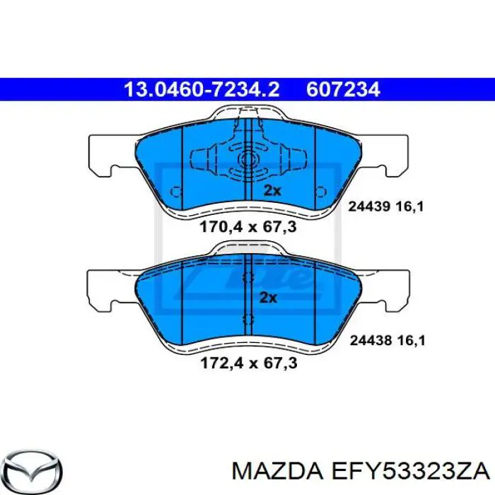 EFY53323ZA Mazda pastillas de freno delanteras