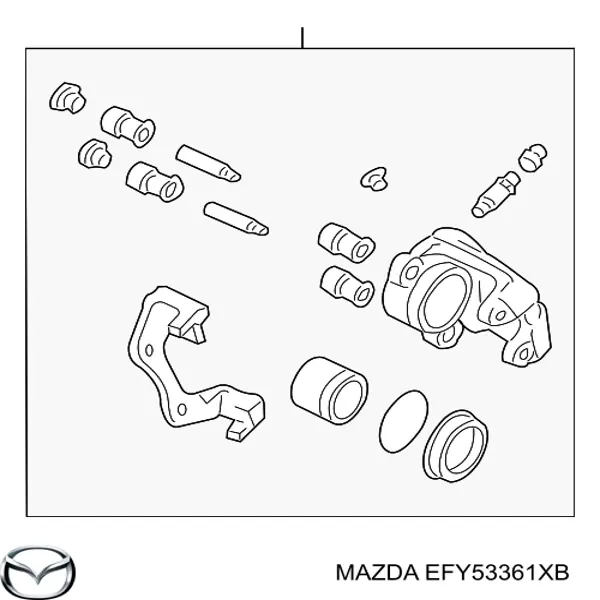 EFY53361X Mazda pinza de freno delantera derecha