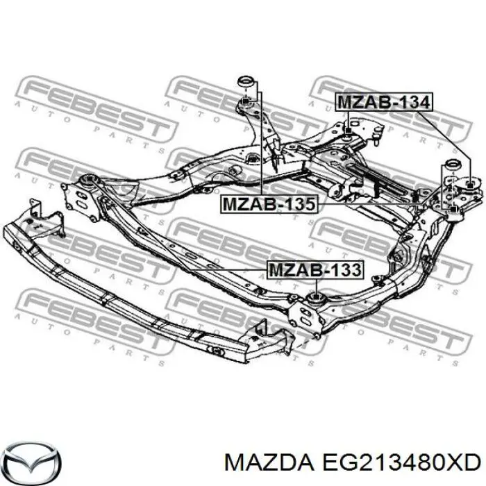 Subchasis delantero soporte motor Mazda CX-7 SUV (ER) (2006 - 2009) precio, desde 402,32 EUR