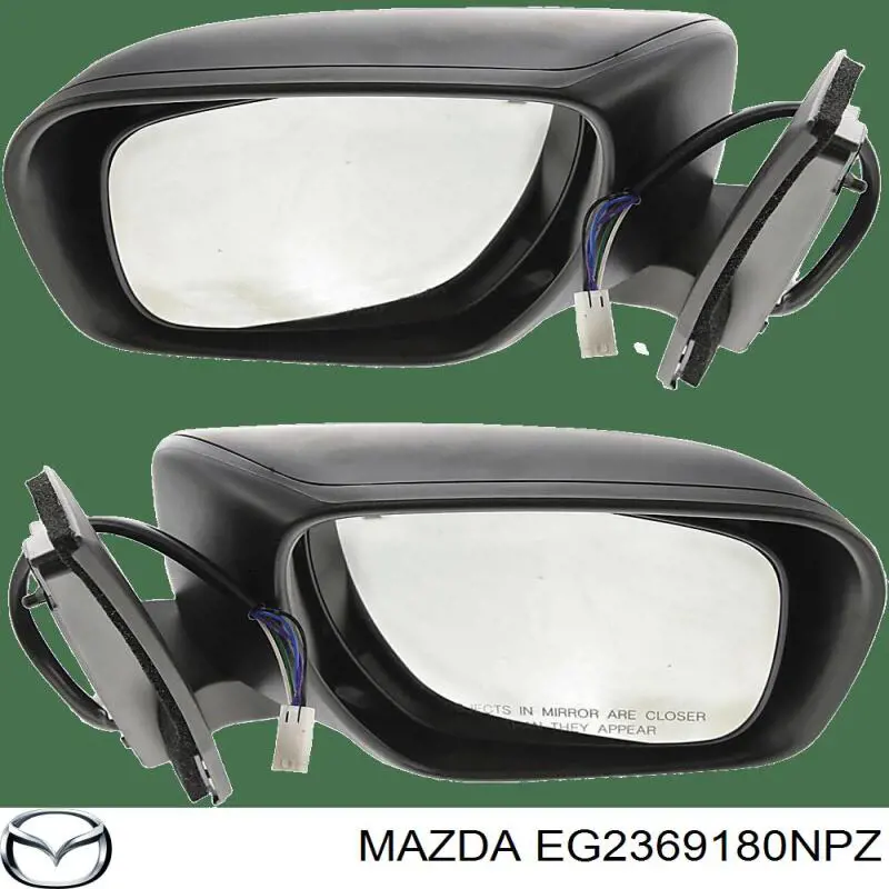 EG2369180NPZ Mazda espejo retrovisor izquierdo