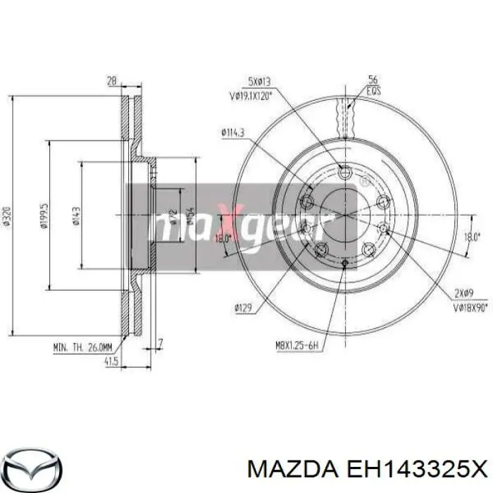 EH143325X Mazda Discos