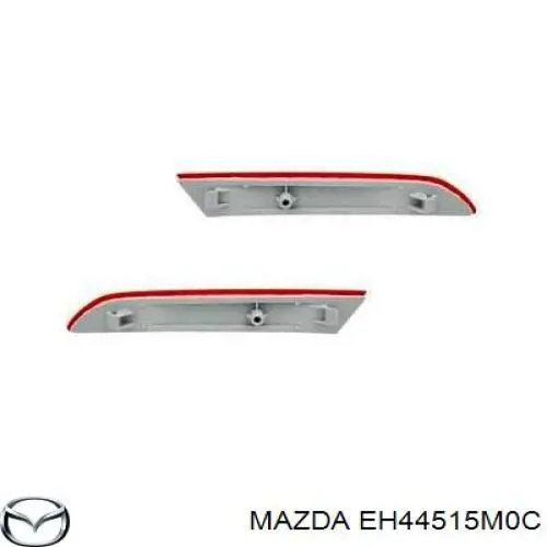 Reflector, paragolpes trasero, izquierdo para Mazda CX-7 (ER)