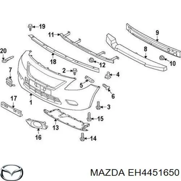 Faro antiniebla trasero derecho para Mazda CX-7 (ER)