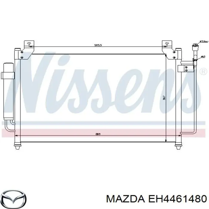 EH4461480 Mazda condensador aire acondicionado