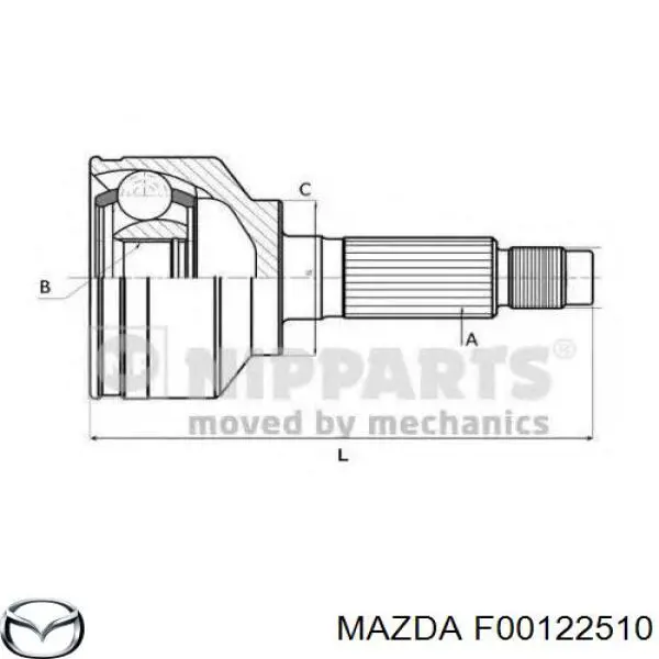 F00122510 Mazda junta homocinética exterior delantera