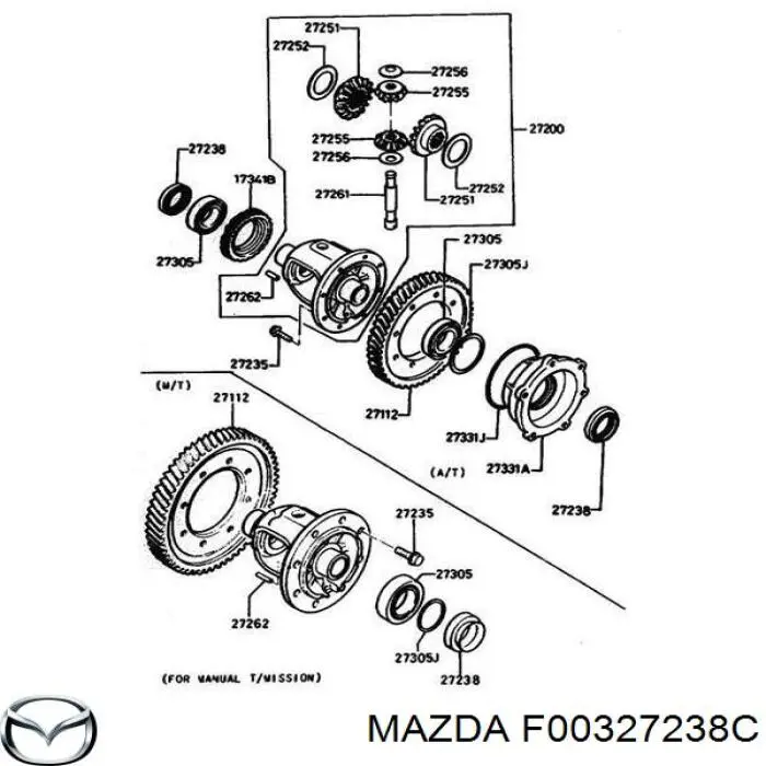 Comprar F00327238C Mazda Retén del semieje delantero