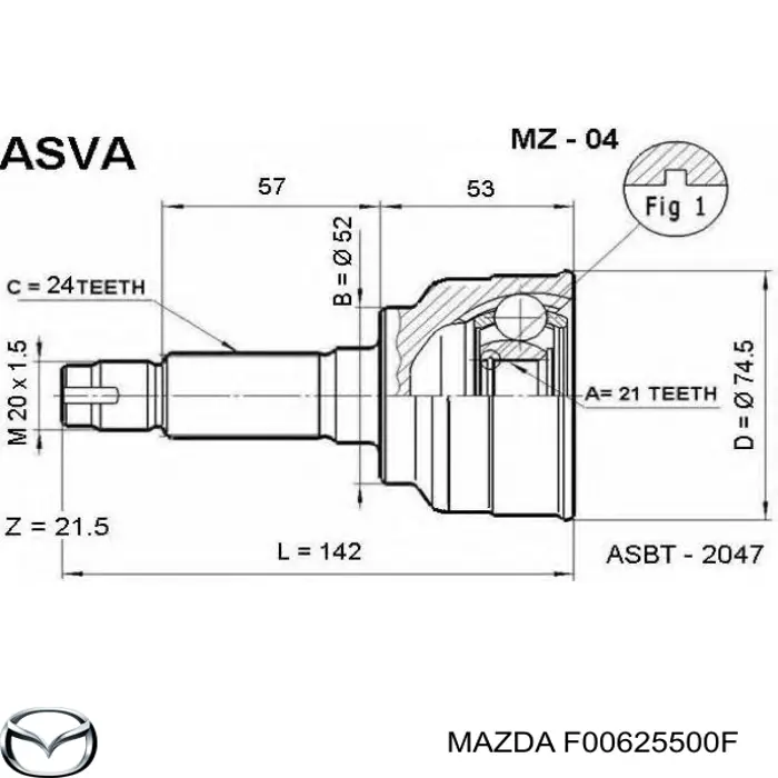 F00625500F Mazda