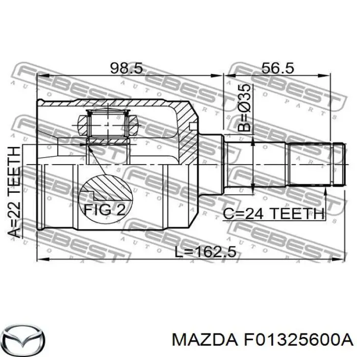 Árbol de transmisión delantero izquierdo para Mazda 323 (BG)