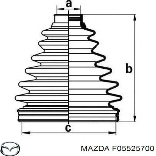 Eje intermedio de transmisión Mazda F05525700 precio, desde 189,57 EUR