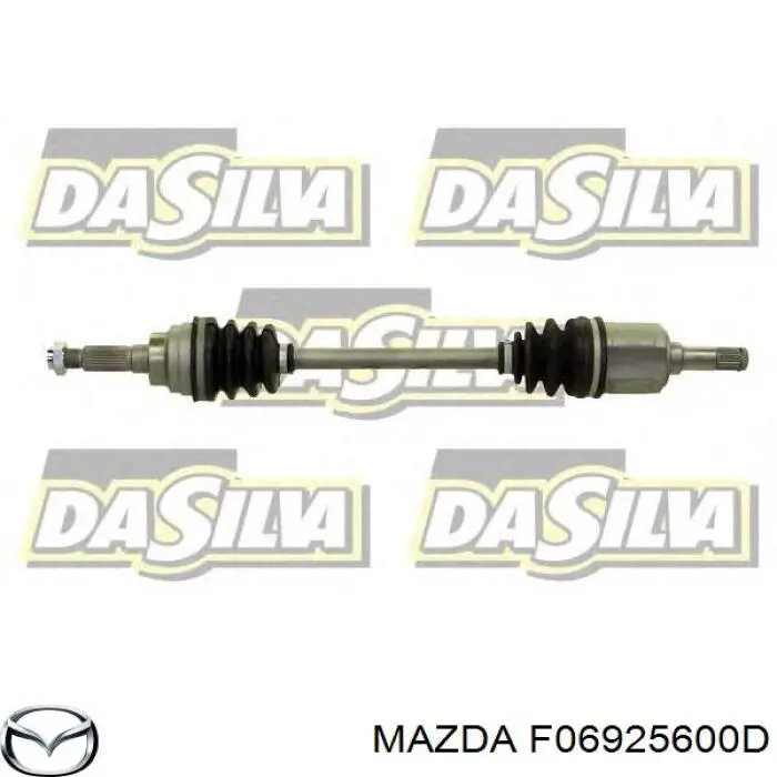 F06925600D Mazda árbol de transmisión delantero izquierdo