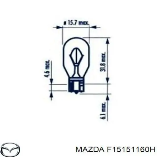 F15151160H Mazda piloto posterior izquierdo