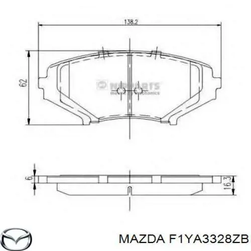 Pastillas freno delanteras Mazda F1YA3328ZB precio, desde 38,77 EUR