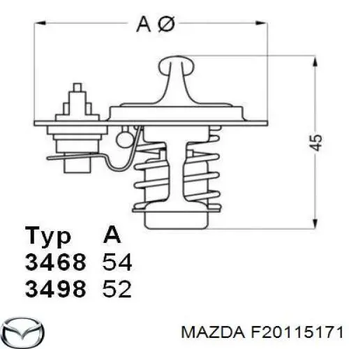 F201-15-171 Mazda termostato