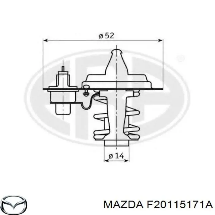 F20115171A Mazda termostato