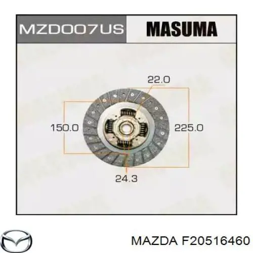 Disco de embrague Mazda 323 BG