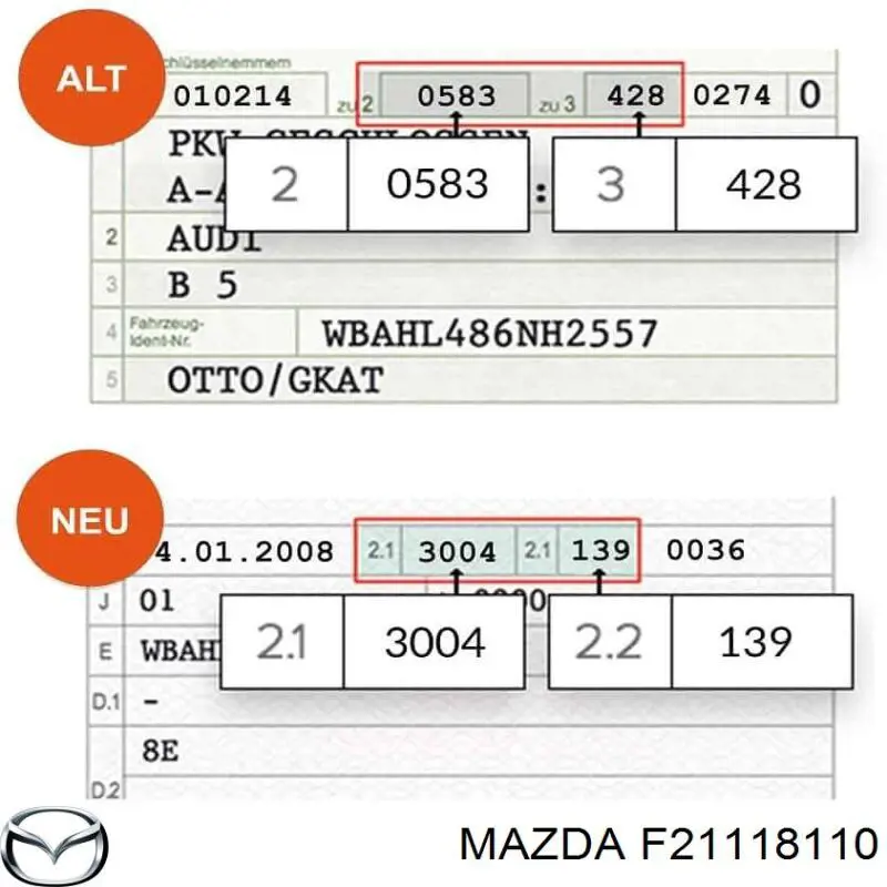 F21118110 Mazda bujía